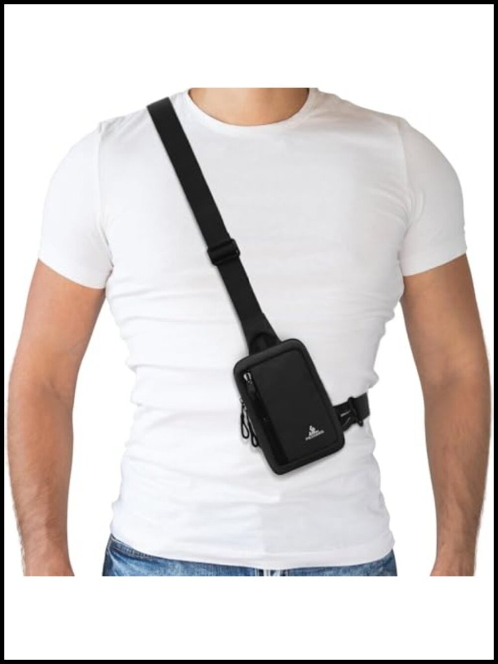 Mini Nylon Sling Crossbody Bag Water Resistant Adjustable Strap Keyholder